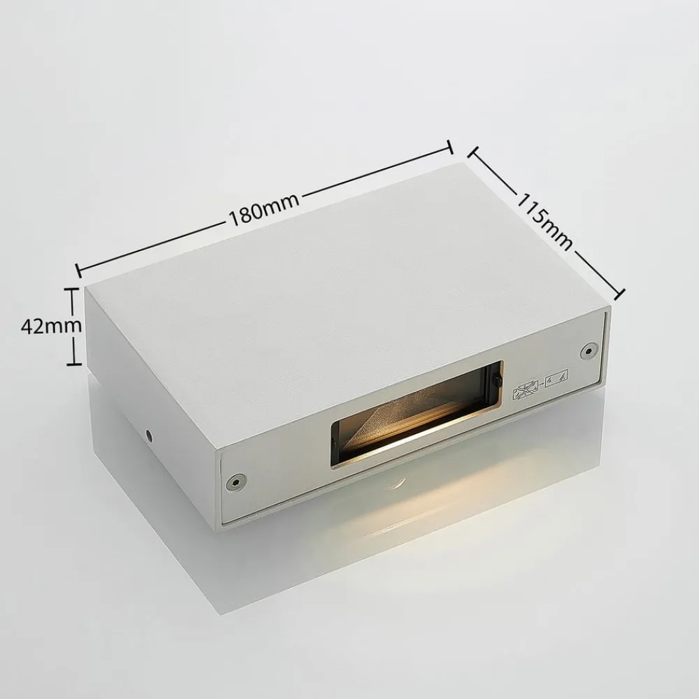 Lucande Utendørs LED-vegglampe Katla i aluminium| Kommersiell Utebelysning|Led-Utendørs