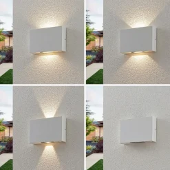 Lucande Utendørs LED-vegglampe Katla i aluminium| Kommersiell Utebelysning|Led-Utendørs