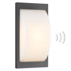 LCD Utendørs LED-vegglampe 069LEDSEN, grafitt, sensor| Vegglamper Med Sensor