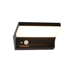 Searchlight Utendørs LED-vegglampe med solenergi 67417BK| Solcellelamper