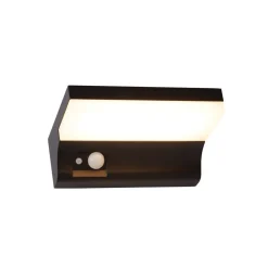 Searchlight Utendørs LED-vegglampe med solenergi 67417BK| Solcellelamper