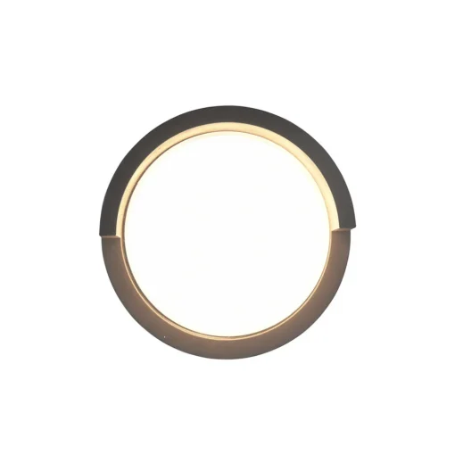 Reality Leuchten Utendørs LED-vegglampe Puno, IP54, rund Clearance