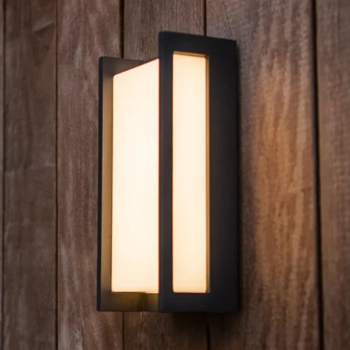 LUTEC Utendørs LED-vegglampe Qubo, 11 cm x 22 cm| Kommersiell Utebelysning|Vegglamper Utendørs