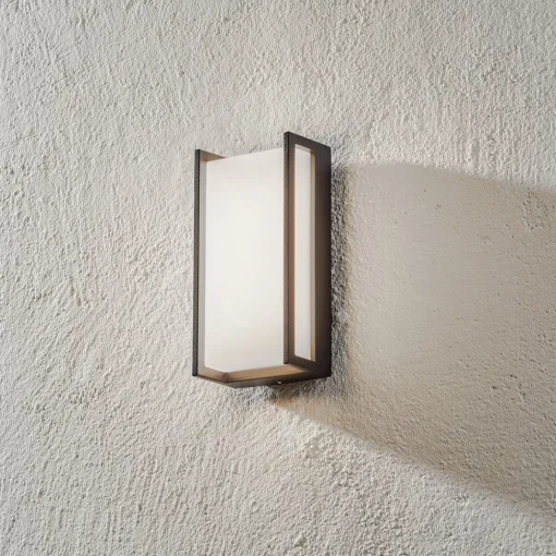 LUTEC Utendørs LED-vegglampe Qubo, 11 cm x 22 cm| Kommersiell Utebelysning|Vegglamper Utendørs