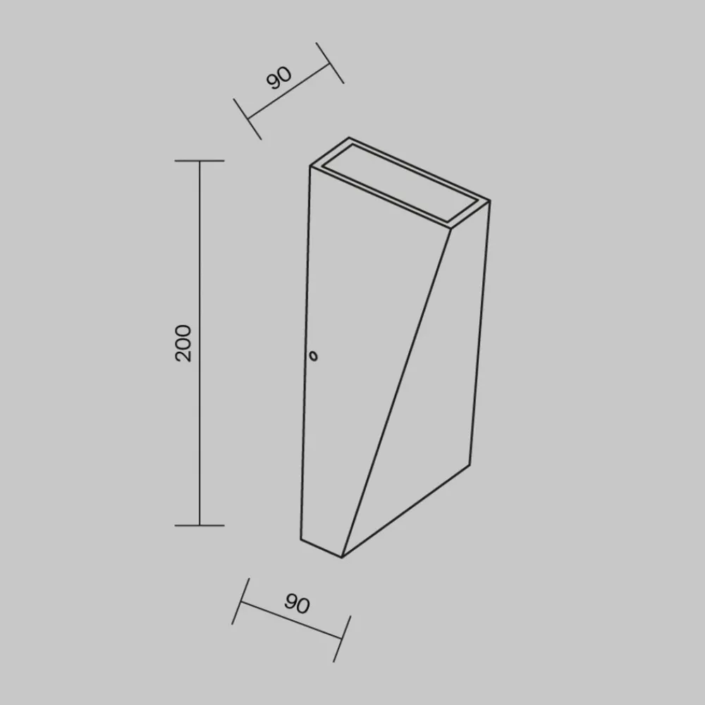 Maytoni Utendørs LED-vegglampe Times Square hvit Hot