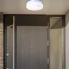 Globo Utendørs taklampe Vranos, sølvfarget, Ø 24 cm, aluminium| Terrassebelysning|Taklamper Utendørs