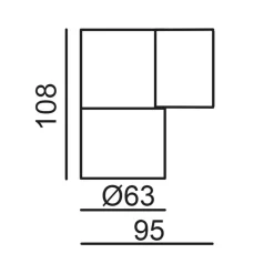 Deko-Light Utendørs vegglampe Achernar 1 lysk. down gråsvart