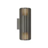 Nordlux Utendørs vegglampe Aludra Double Seaside, aluminium, antrasitt| Vegglamper Utendørs
