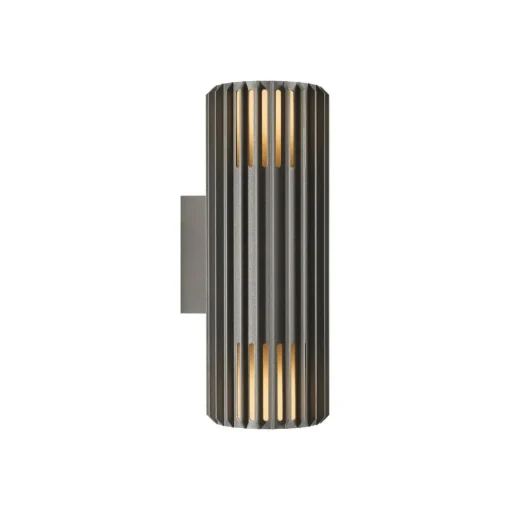 Nordlux Utendørs vegglampe Aludra Double Seaside, aluminium, antrasitt| Vegglamper Utendørs