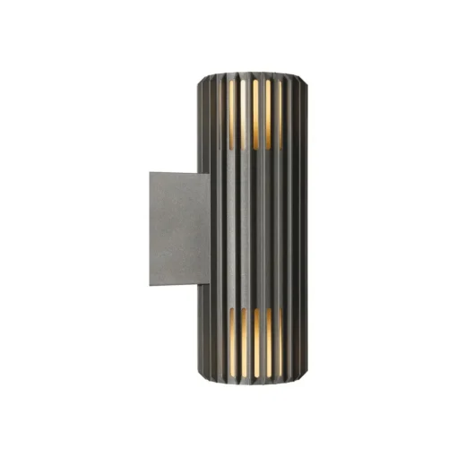 Nordlux Utendørs vegglampe Aludra Double Seaside, aluminium, antrasitt| Vegglamper Utendørs