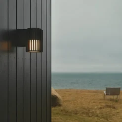 Nordlux Utendørs vegglampe Aludra Seaside, aluminium, svart