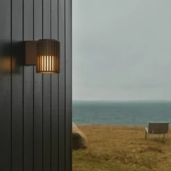 Nordlux Utendørs vegglampe Aludra Seaside, aluminium, metallisk brun| Vegglamper Utendørs