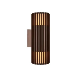 Nordlux Utendørs vegglampe Aludra Double Seaside, aluminium, brun metallic Outlet