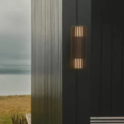 Nordlux Utendørs vegglampe Aludra Double Seaside, aluminium, brun metallic Outlet