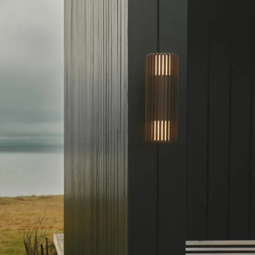 Nordlux Utendørs vegglampe Aludra Double Seaside, aluminium, brun metallic Outlet