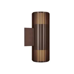 Nordlux Utendørs vegglampe Aludra Double Seaside, aluminium, brun metallic Outlet