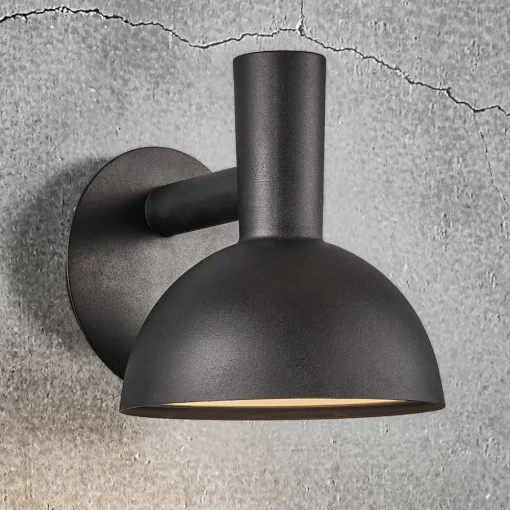 Nordlux Utendørs vegglampe Arki svart Ø 20 cm| Vegglamper Utendørs