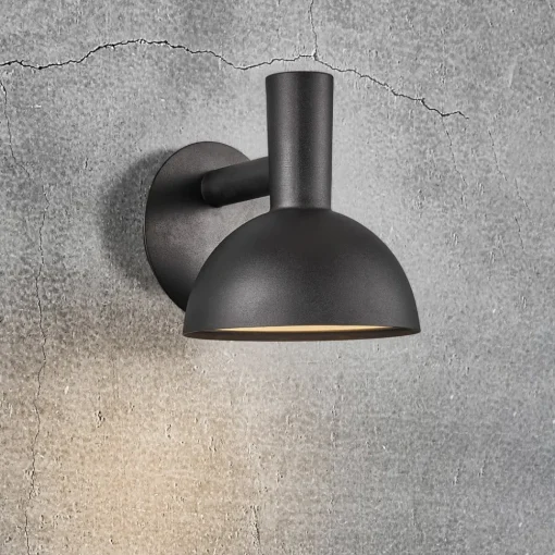 Nordlux Utendørs vegglampe Arki svart Ø 20 cm| Vegglamper Utendørs