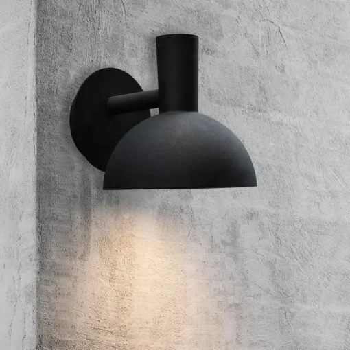 Nordlux Utendørs vegglampe Arki svart Ø 20 cm| Vegglamper Utendørs