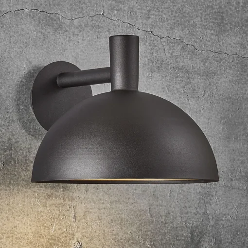 Nordlux Utendørs vegglampe Arki svart Ø 35 cm Best