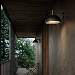 Nordlux Utendørs vegglampe Arki svart Ø 35 cm Best