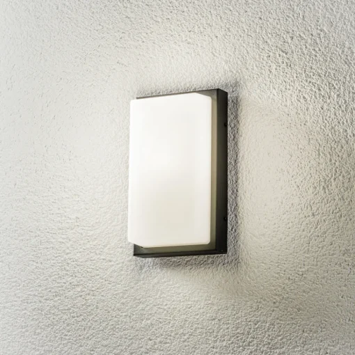 LCD Utendørs vegglampe Babett E27 m/sensor grafitt Best