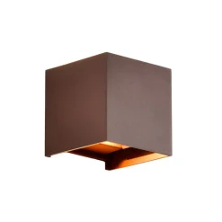 Mantra Iluminación Utendørs vegglampe Davos, corten, kantet, dimbar, aluminium| Led-Utendørs