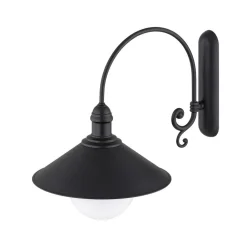 Argon Utendørs vegglampe Enduro, svart, stål, glass, IP44, E27 Sale