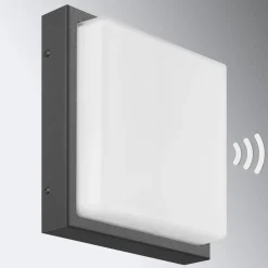 LCD Utendørs vegglampe Ernest, grafitt, E27, bevegelsessensor Clearance