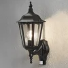Konstsmide Utendørs vegglampe Firenze, sensor, stående, svart Outlet