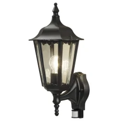 Konstsmide Utendørs vegglampe Firenze, sensor, stående, svart Outlet