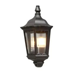 Konstsmide Utendørs vegglampe Firenze, halvskål, svart| Vegglamper Utendørs