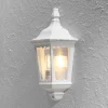 Konstsmide Utendørs vegglampe Firenze, halvskål, hvit Best