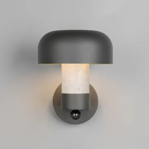 Trio Lighting Utendørs vegglampe Fraser Sensor grå/betonlook, aluminium IP54 E27| Vegglamper Med Sensor