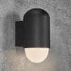 Nordlux Utendørs vegglampe Heka, svart, aluminium, høyde 21,6 cm Discount