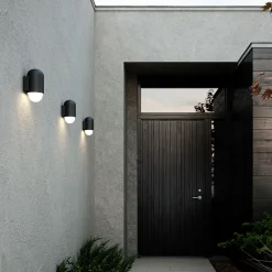 Nordlux Utendørs vegglampe Heka, svart, aluminium, høyde 21,6 cm Discount