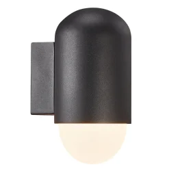 Nordlux Utendørs vegglampe Heka, svart, aluminium, høyde 21,6 cm Discount