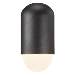 Nordlux Utendørs vegglampe Heka, svart, aluminium, høyde 21,6 cm Discount