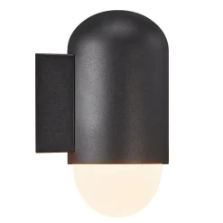 Nordlux Utendørs vegglampe Heka, svart, aluminium, høyde 21,6 cm Discount