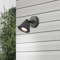 Trio Lighting Utendørs vegglampe Kaveri av aluminium, antrasitt| Vegglamper Utendørs