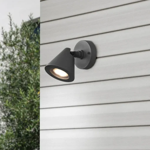 Trio Lighting Utendørs vegglampe Kaveri av aluminium, antrasitt| Vegglamper Utendørs