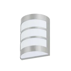 Lindby Utendørs vegglampe Kristian med striper, stål Hot