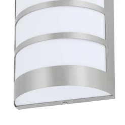 Lindby Utendørs vegglampe Kristian med striper, stål Hot