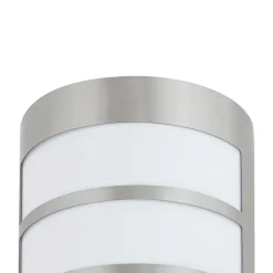 Lindby Utendørs vegglampe Kristian med striper, stål Hot