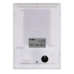 Lindby Utendørs vegglampe Kristian med striper, stål Hot