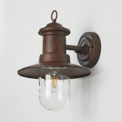 ORION Utendørs vegglampe Leonie vintage-brun Hot