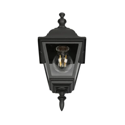 Trio Lighting Utendørs vegglampe Livenza, bunnkontakt, svart, aluminium| Terrassebelysning|Vegglamper Utendørs