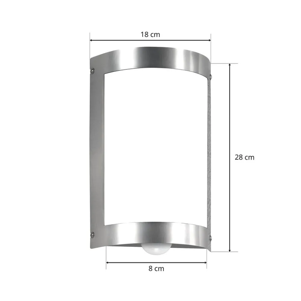 CMD Utendørs vegglampe Marco3 i stål med sensor Online