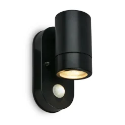 Briloner Utendørs vegglampe med sensor 3789015, svart, plast, GU10 Outlet