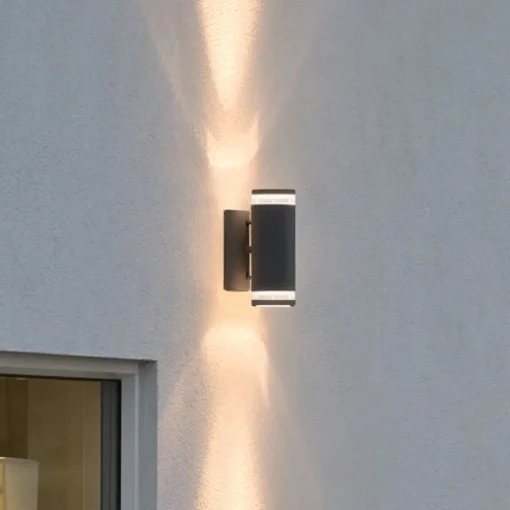 Konstsmide Utendørs vegglampe Modena 2 lyskilder svart Online